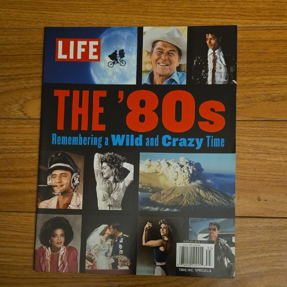 LIFE The '80s Hardcover Magazine - Bold Red & Black Cover